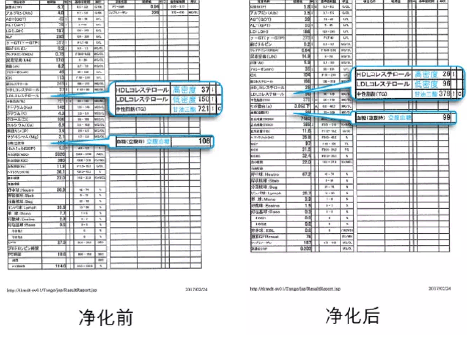 血液净化前后体检指标变化